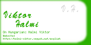 viktor halmi business card